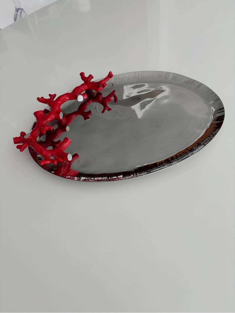 Michael Aram Red Coral Accent Decorative Wall Tray